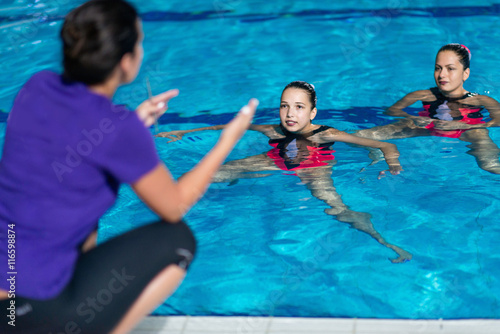 Synchronized swimming training