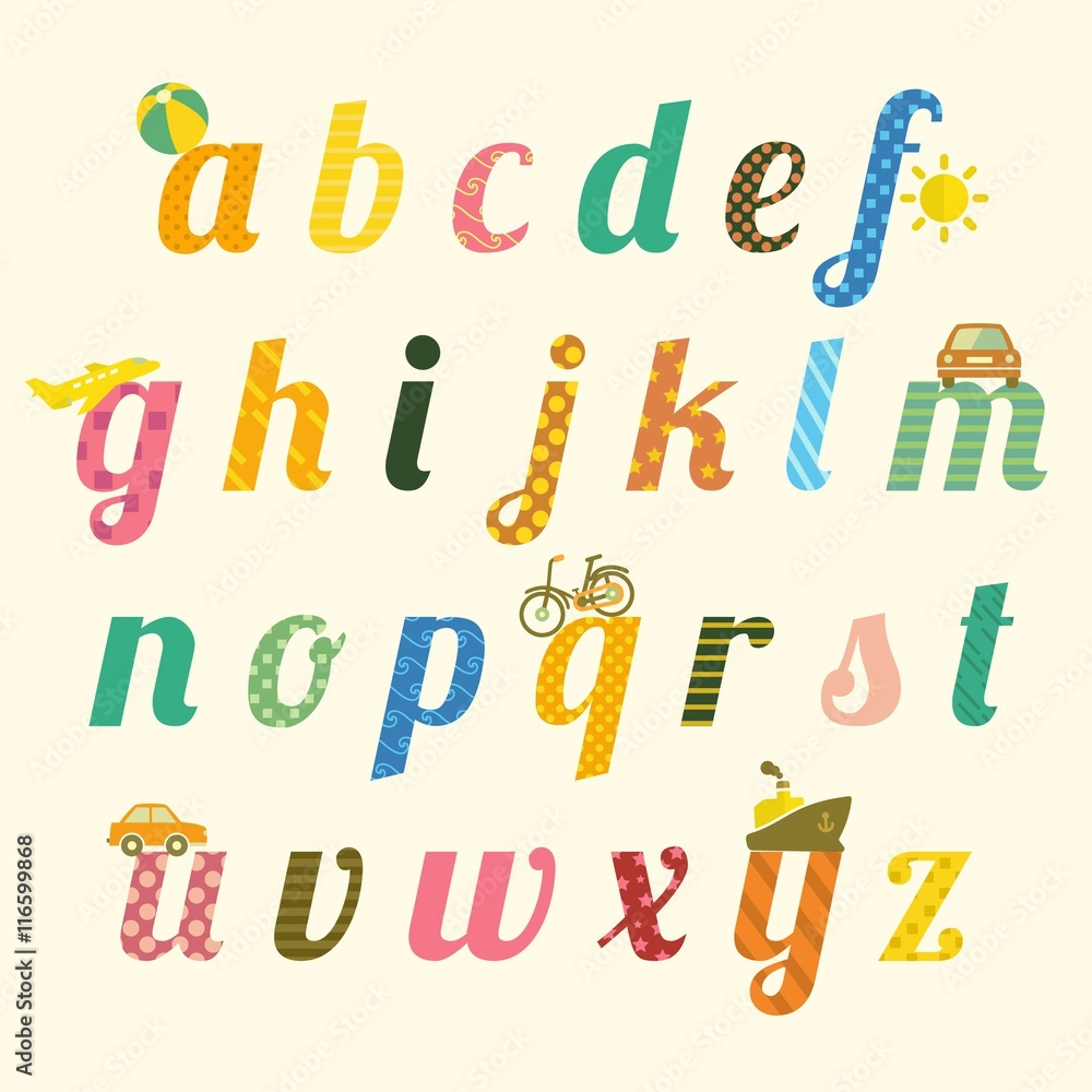 Cute alphabet typography Cute alphabet typography
