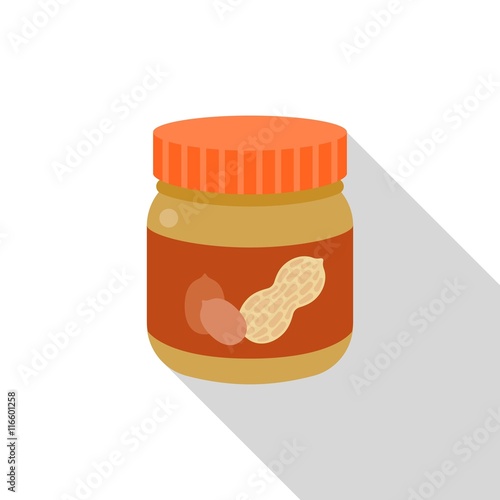 Vector peanut butter bottle icon, flat design