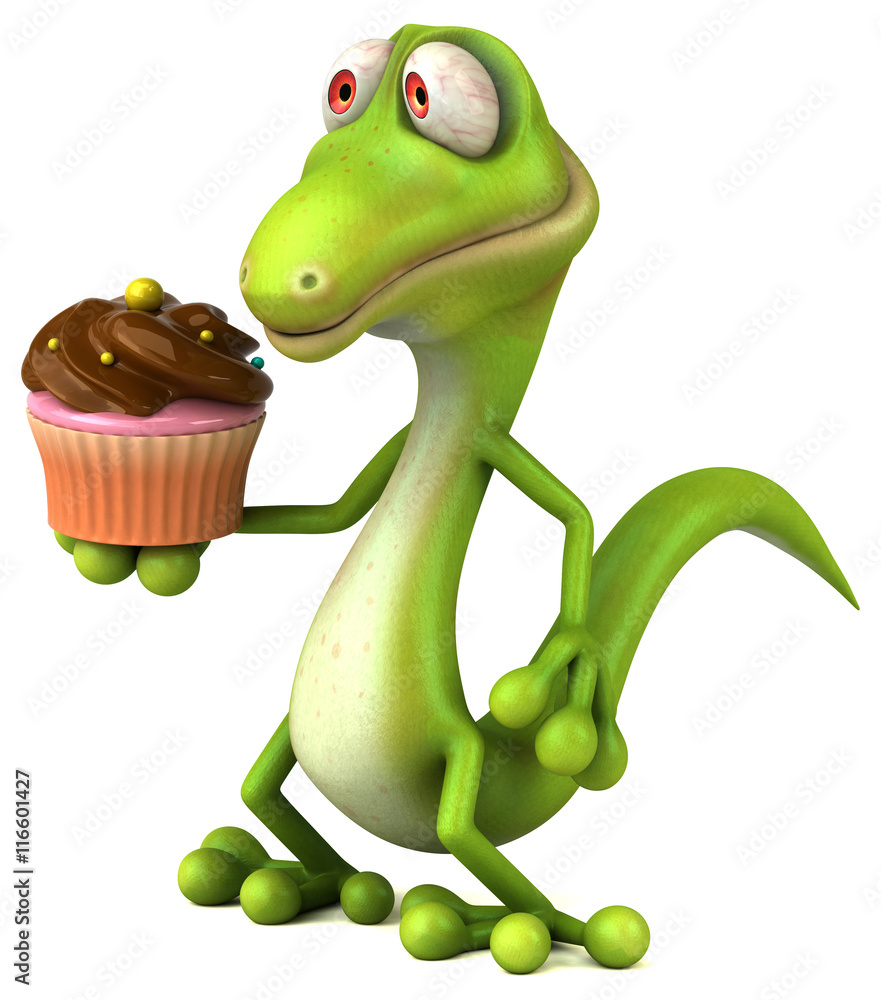 Naklejka premium Fun lizard