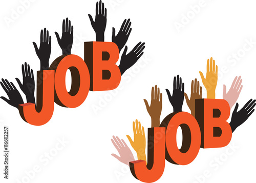 mani umane alla ricerca del lavoro