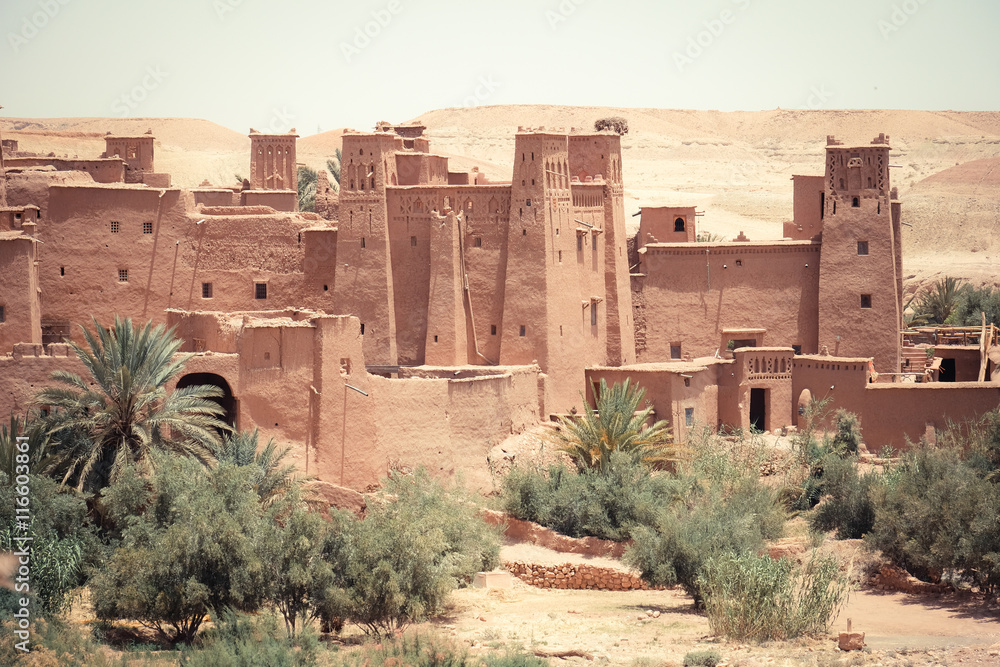 Fototapeta premium Traditional Kasbah fortress and berber houses in Ouarzazate