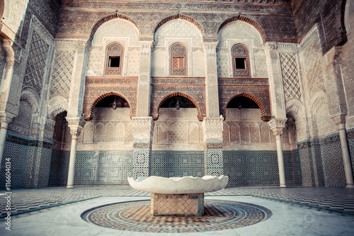 Madrasa Bou, the oldest coranic school in Fes medina photo