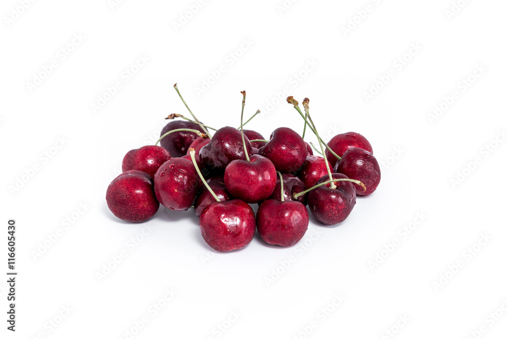 Sweet fresh cherry isolated on white background Sweet fresh cherry isolated on white background