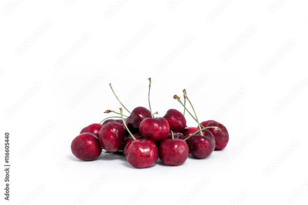 Sweet fresh cherry isolated on white background Sweet fresh cherry isolated on white background