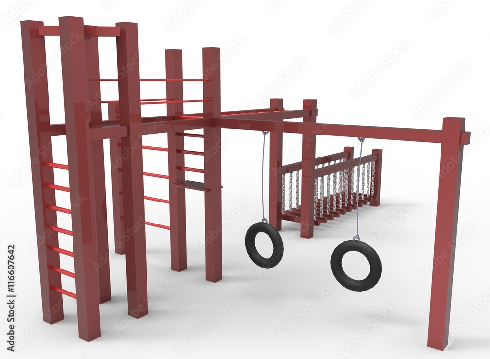 3d illustration of children playground. icon for game web. white background isolated. happy childhood. 3d illustration of children playground. icon for game web. white background isolated. happy childhood.