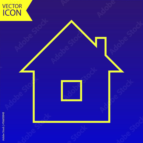 home icon, blue icon. eps 10