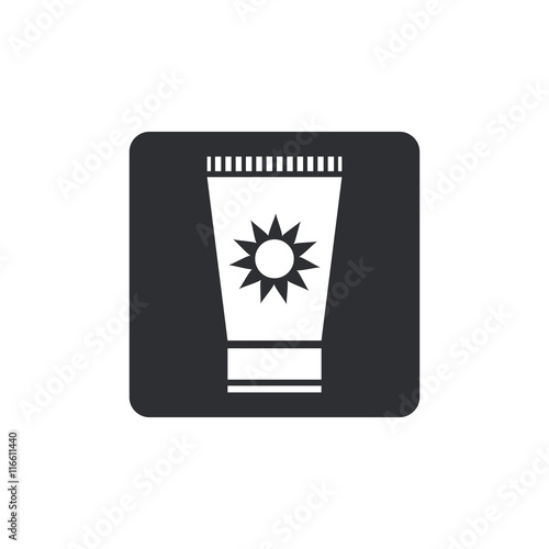 Sun Cream Icon. Sun protect vector flat icon