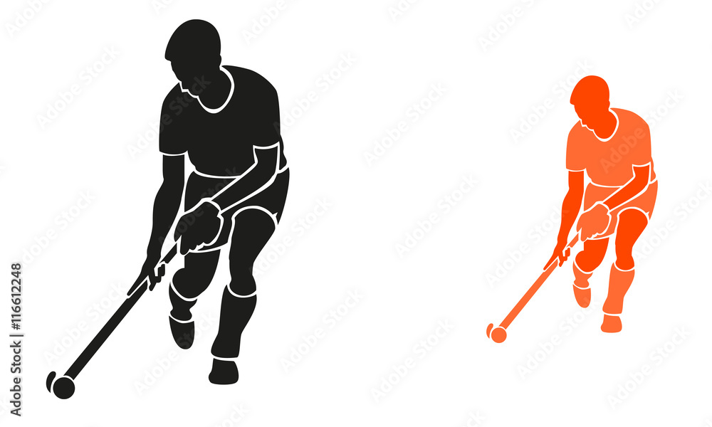 Naklejka premium Hockeyspieler