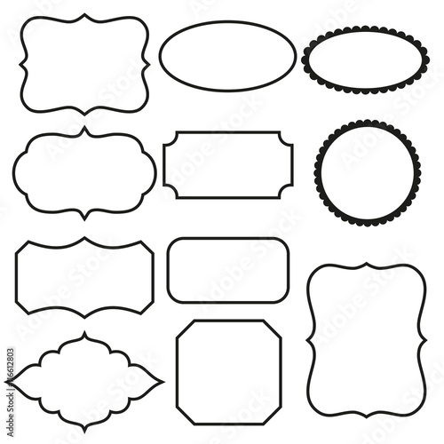 Black and white decorative frames