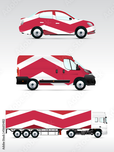 Template of vehicles for advertising  branding or corporate identity.