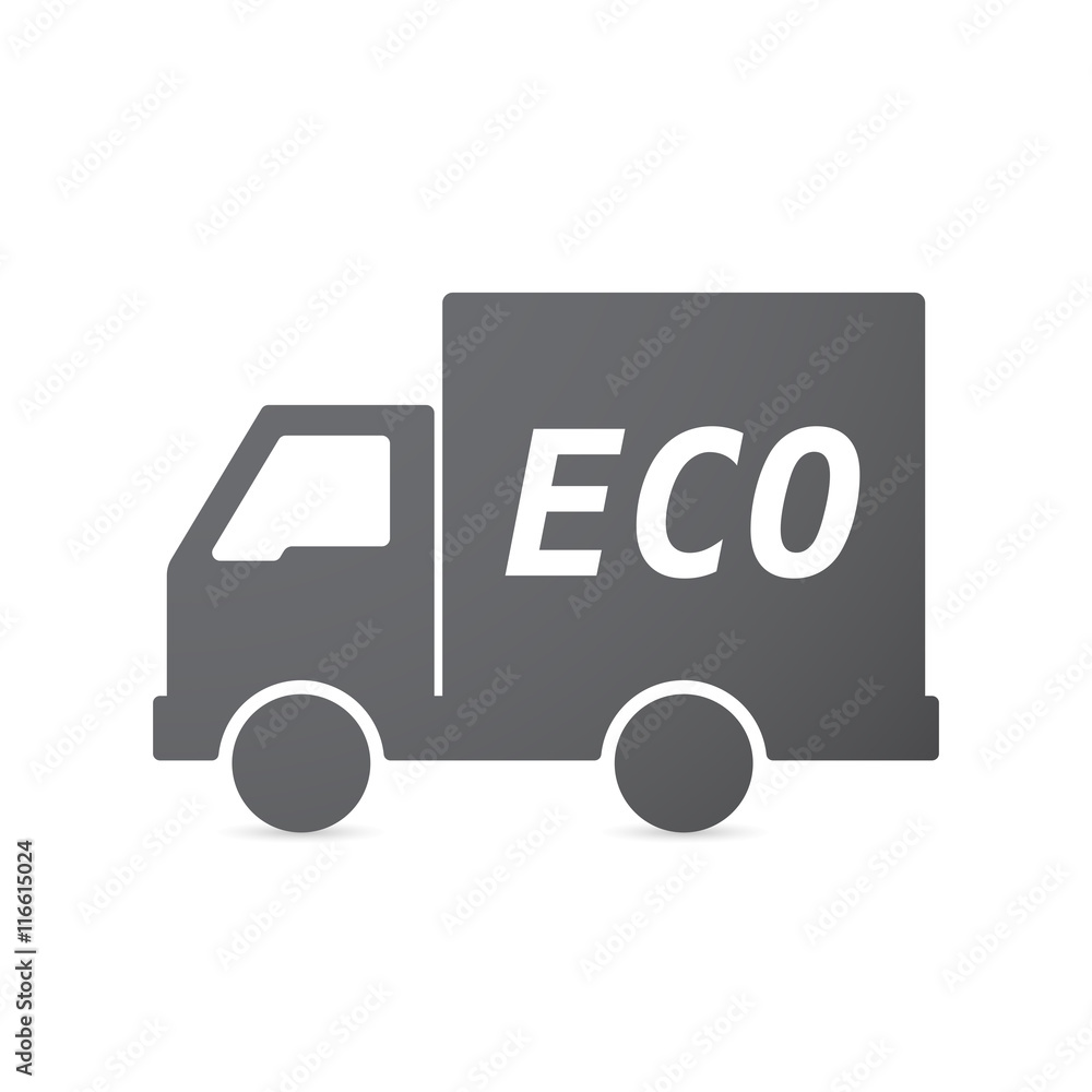 Isolated truck icon with the text ECO Isolated truck icon with the text ECO