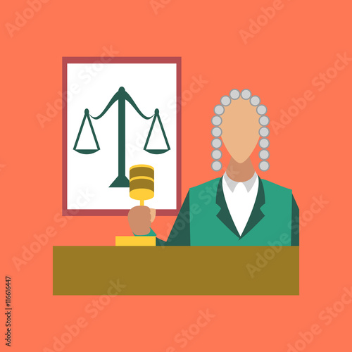 flat icon on stylish background jurisdiction judge