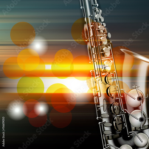 abstract grunge piano background with saxophone