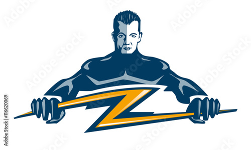 Fighter mit Blitz