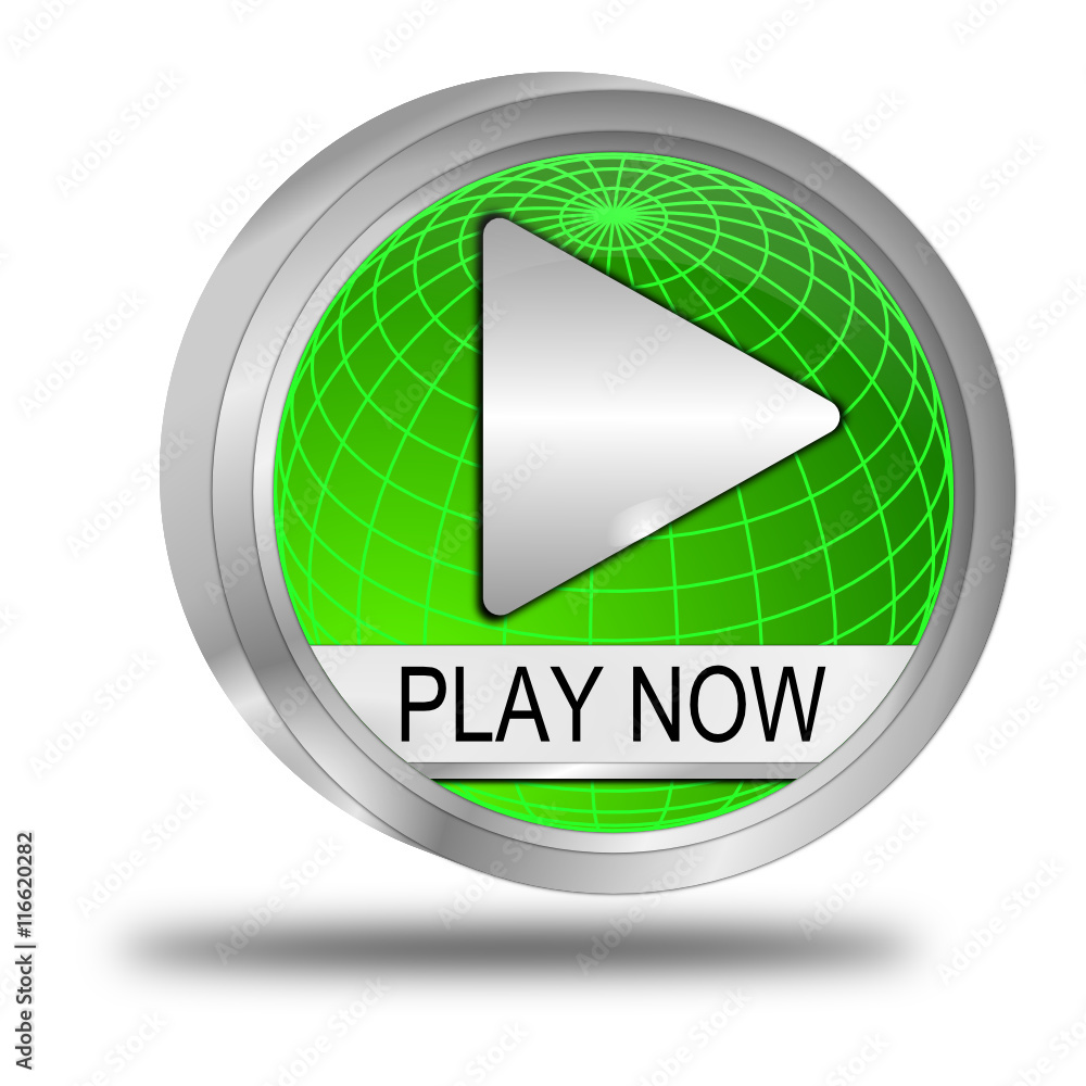 Play now Button - 3D illustration Play now Button - 3D illustration