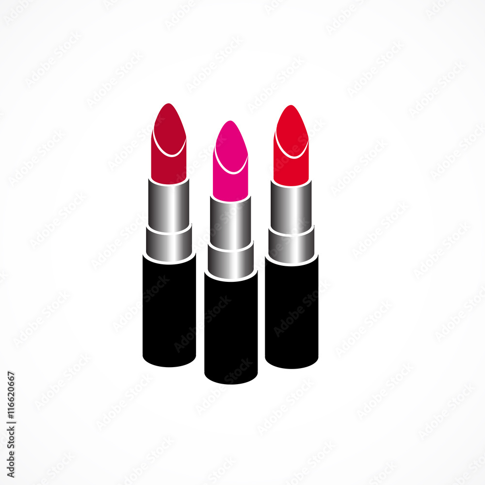 Obraz premium Lipstick icon on white background.