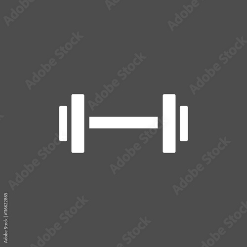Icono de pesos. Símbolo de gimnasio. Levantamiento de pesas