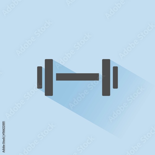 Icono de pesos. Símbolo de gimnasio. Levantamiento de pesas