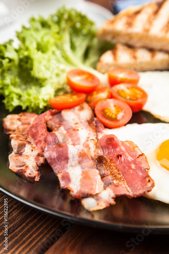 Traditional breakfast on a plate