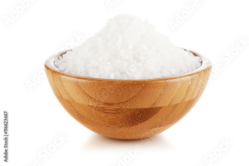 Salt in a bamboo bowl