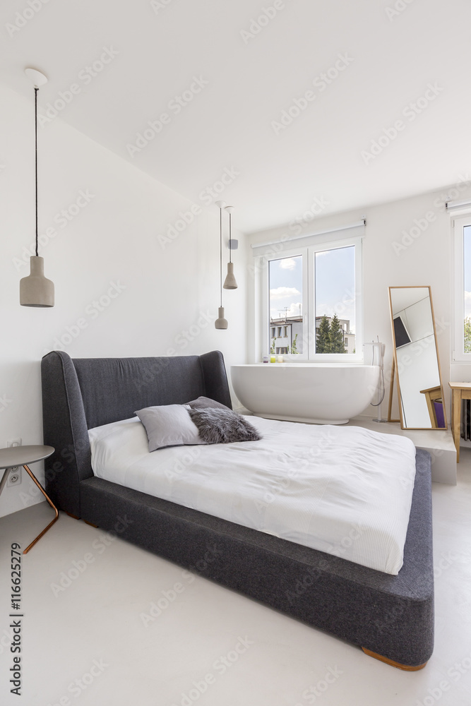Fototapeta premium Luxury king size bed