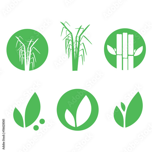 Sugar cane icons set vector illustration eps 10