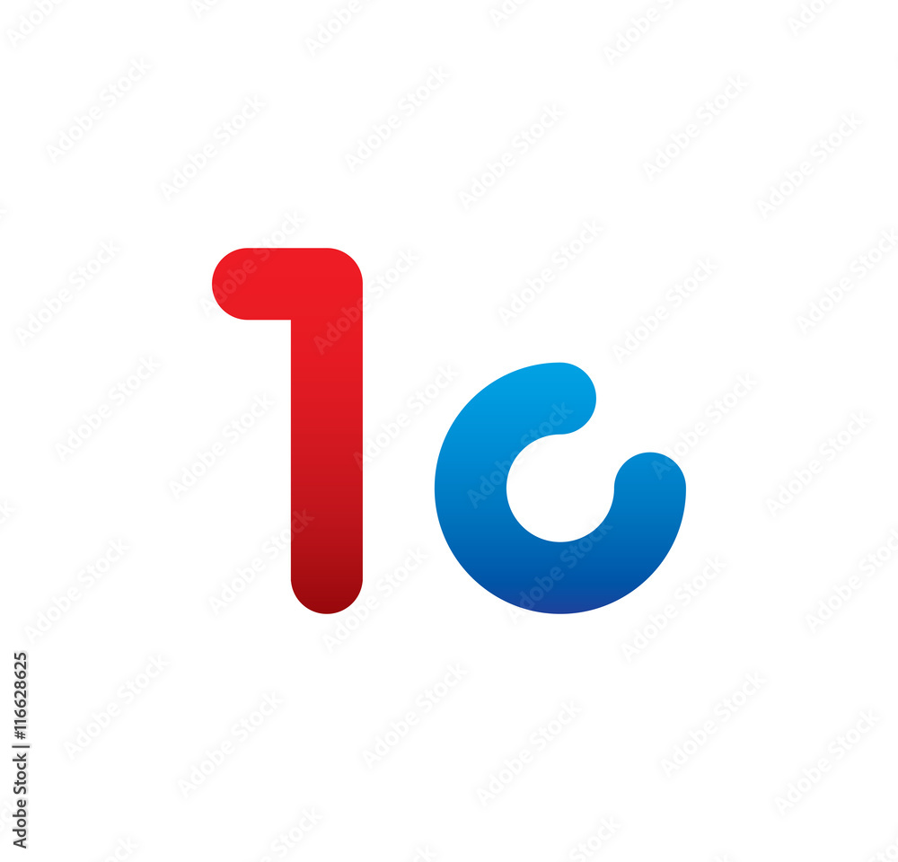 1c logo initial blue and red 1c logo initial blue and red
