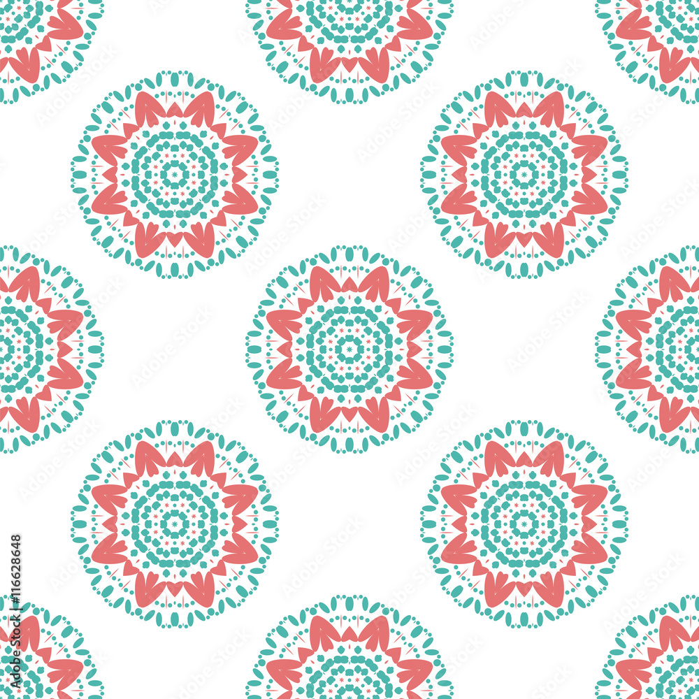 Colorful vector Geometric designs floral simple pattern.