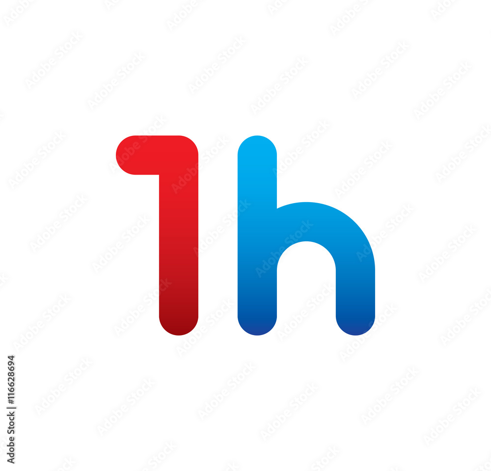 1h logo initial blue and red 1h logo initial blue and red