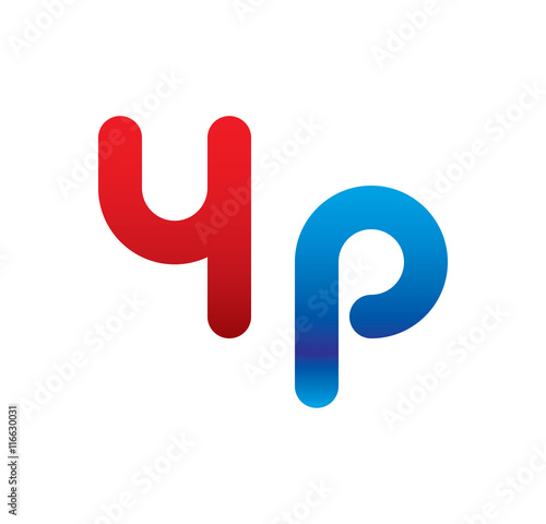 4p logo initial blue and red 