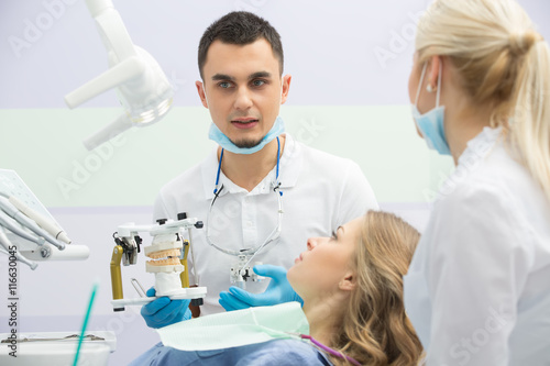 Girl in dentistry