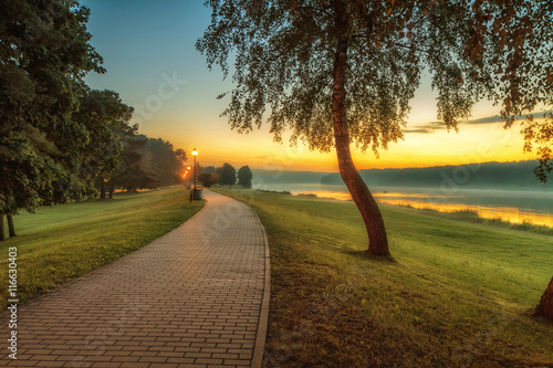 Birstonas in evening