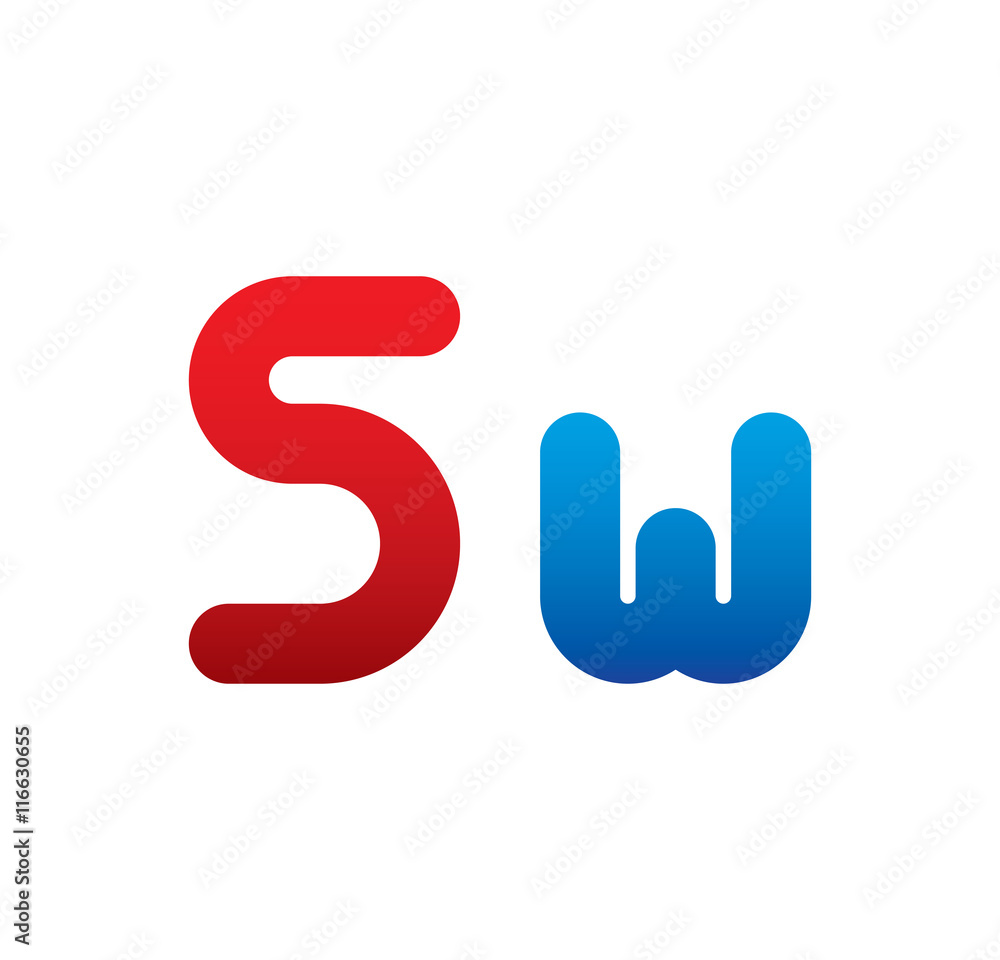 5w logo initial blue and red 5w logo initial blue and red