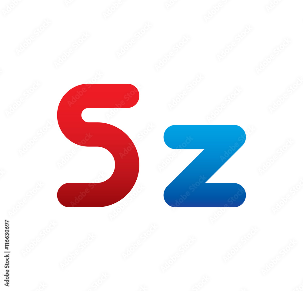 5z logo initial blue and red 5z logo initial blue and red