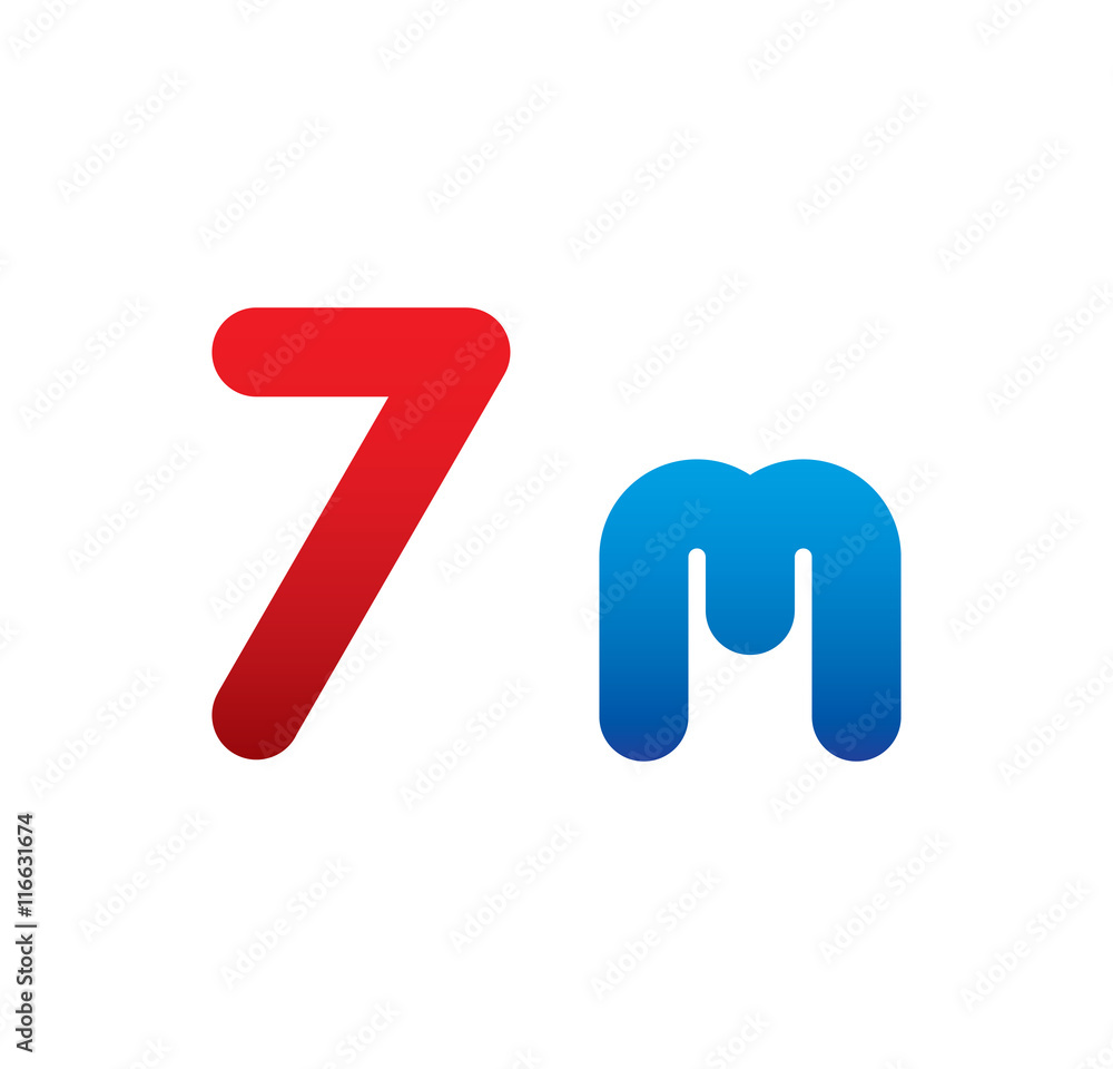 7m logo initial blue and red 7m logo initial blue and red