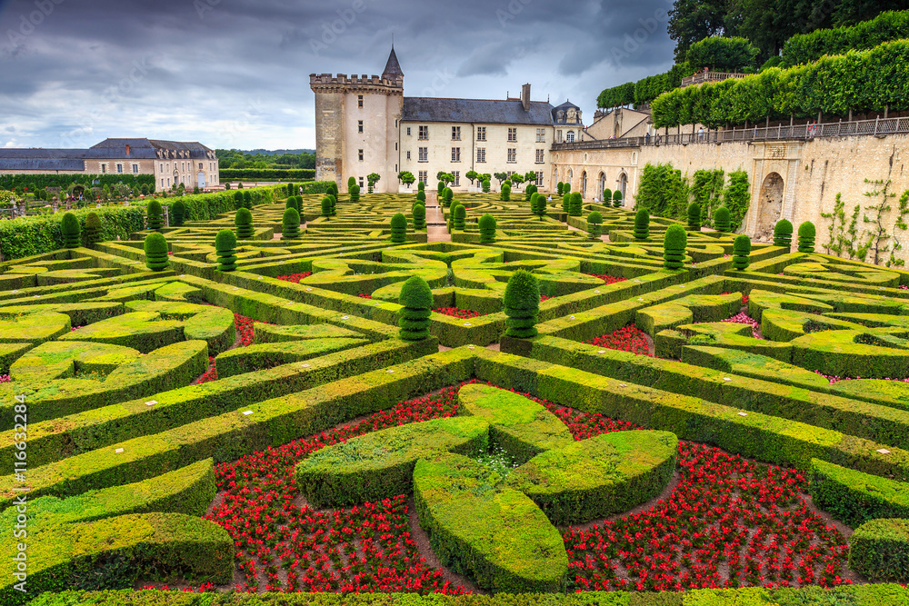Famous castle of Villandry,Loire Valley,France,Europe