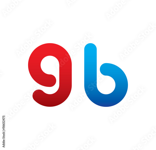 9b logo initial blue and red 