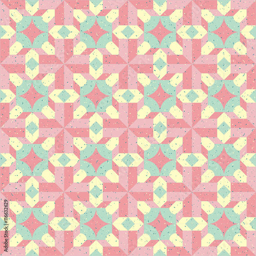 Abstract pattern of yellow, pink and light green color