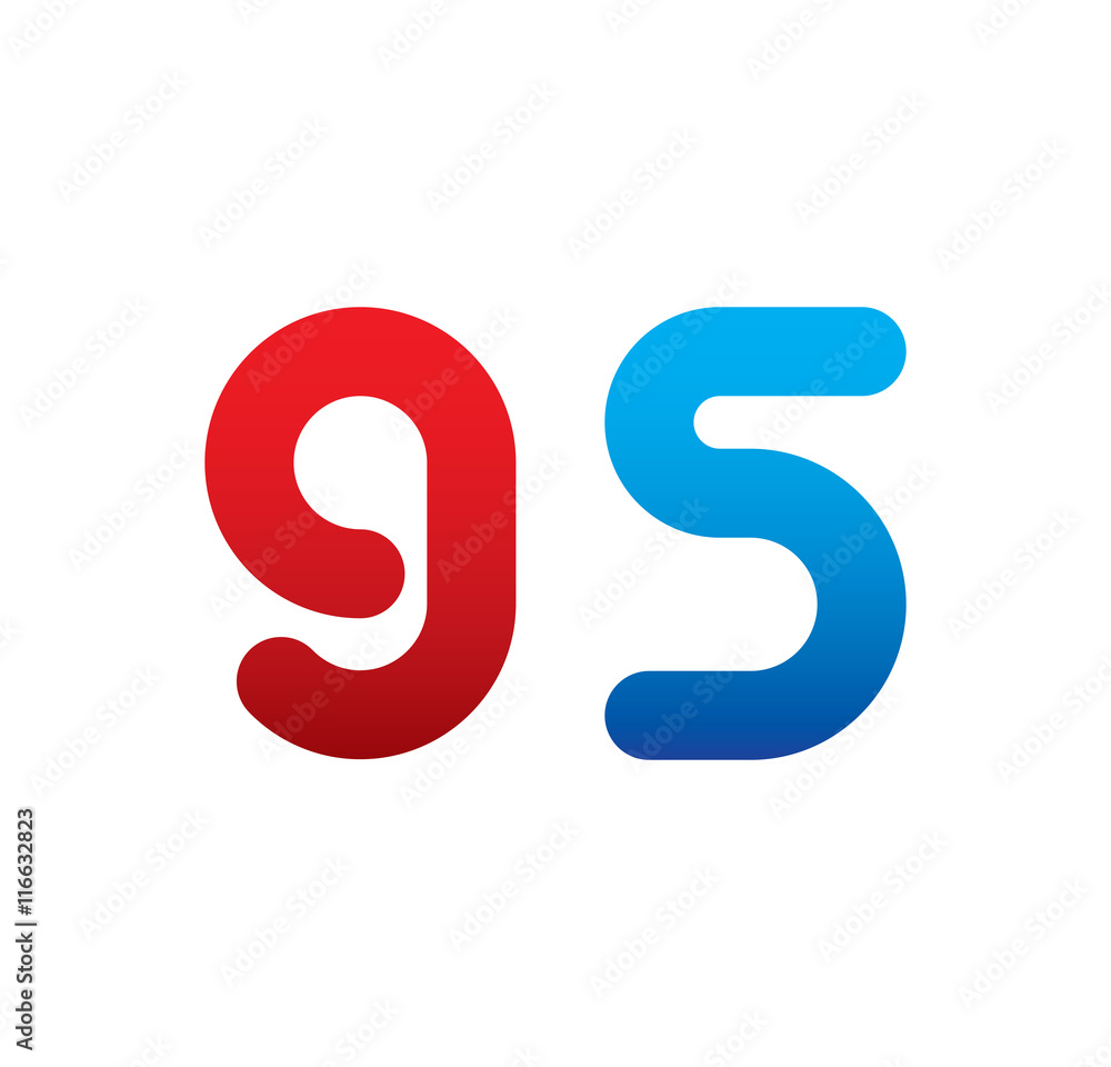 95 logo initial blue and red 95 logo initial blue and red