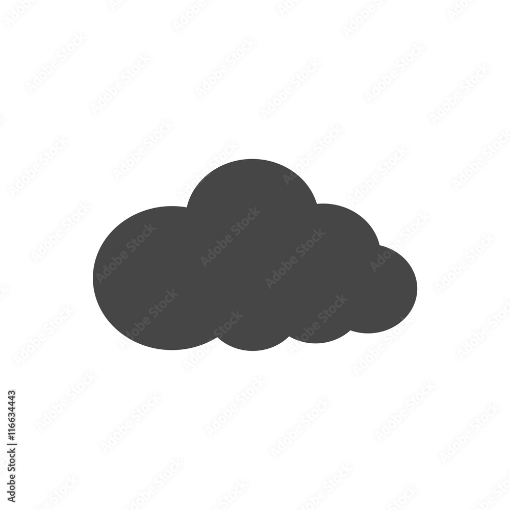 Cloud icon, vector illustration, Flat design style Cloud icon, vector illustration, Flat design style