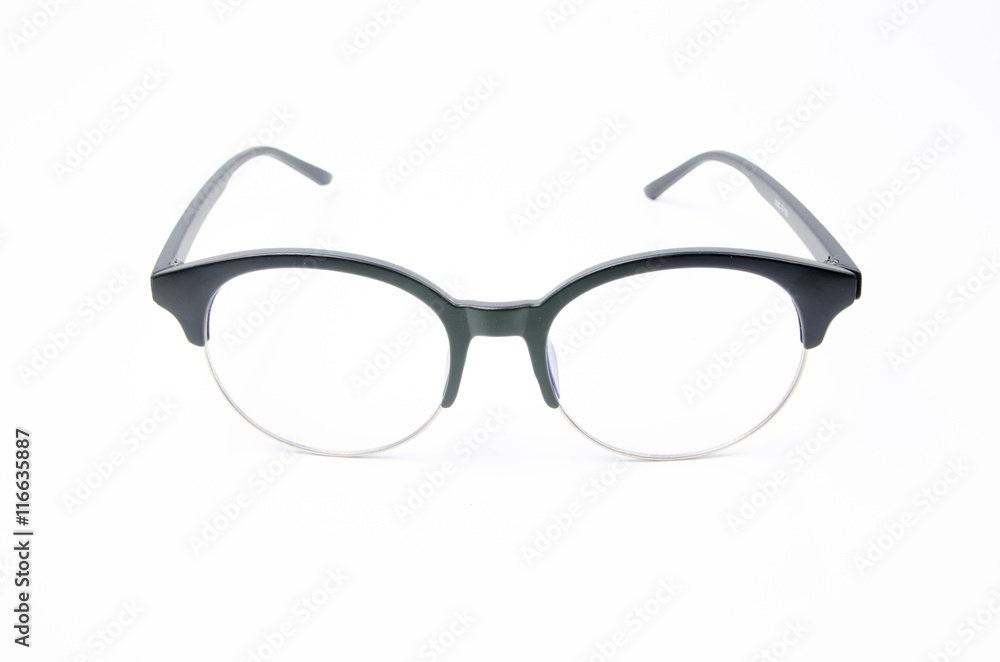 Fashion glasses style plastic-framed on white background. Fashion glasses style plastic-framed on white background.