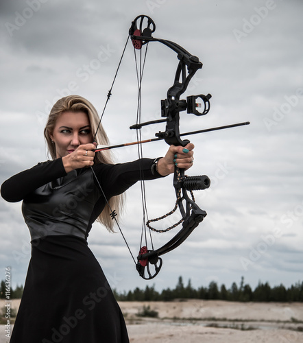 Woman with a bow photo