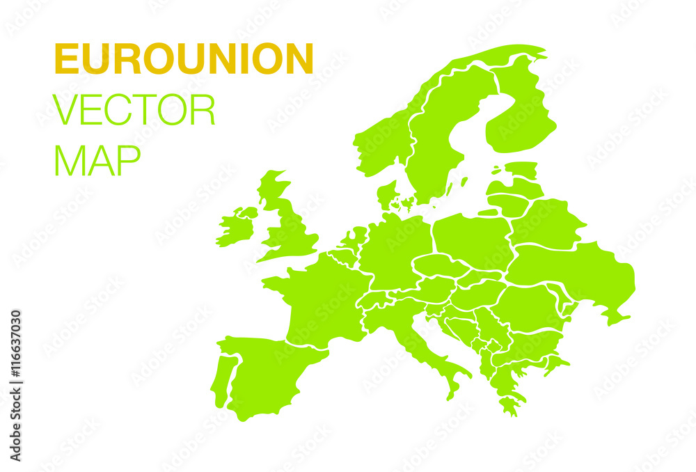 Obraz premium Euro union map