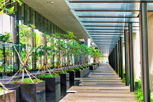Photography Modern architecture of a building terrace in Singapore