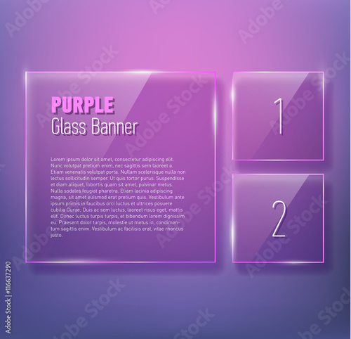 Set of glass banners for your design.