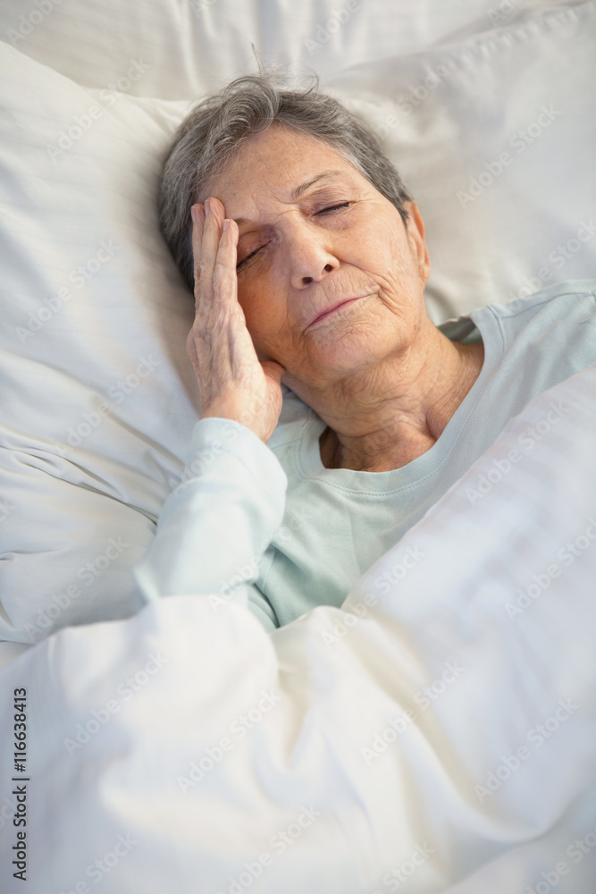 Senior woman having problems sleeping. Senior woman having problems sleeping.