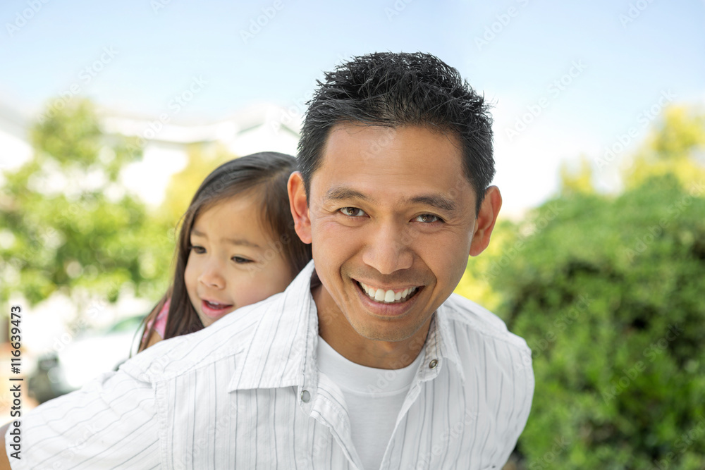 Father and his daughters
