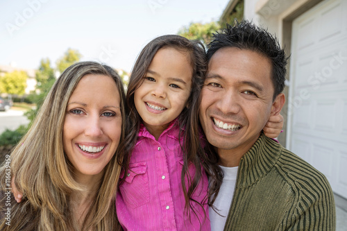 Konstfotografi Happy Multicultural Family