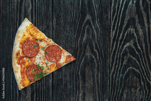 Tasty pepperoni pizza
